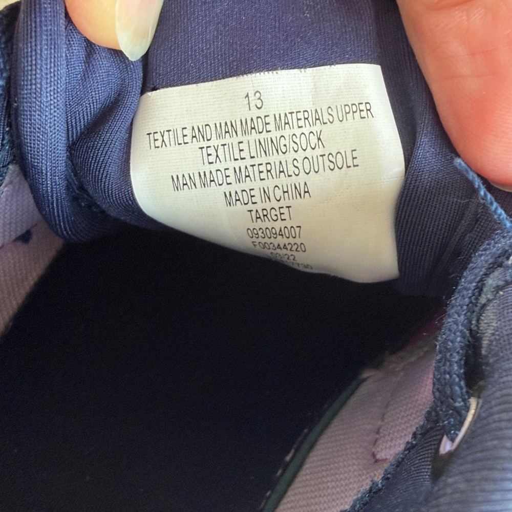 Target Navy and pink Sneakers girls size 13 - Picture 8 of 10